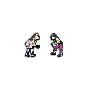 Wrestler Hard Enamel Pin Set, 1 Inch