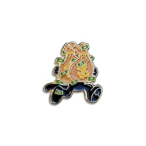 Secure The Bag Soft Enamel Pin, 1.25 inch, Cap Pins