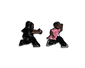 Cartoon Baby Dee & DayDay Enamel Pin Set, 90s Movie Inspired