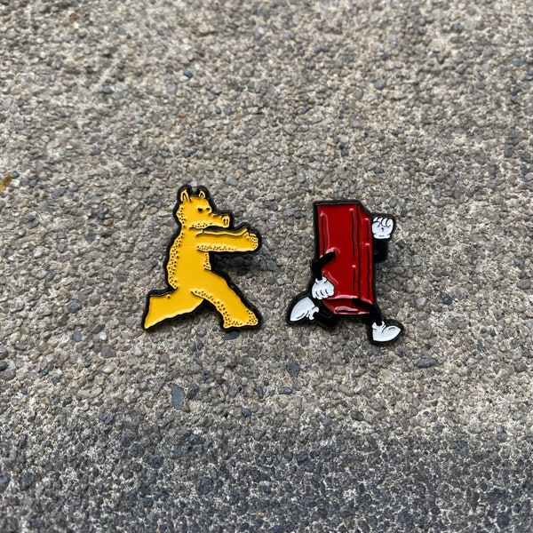 Quasi- chasing brick Soft Enamel Pin Set for (hats, bags, vest, jackets, beanies, lanyards, etc.)