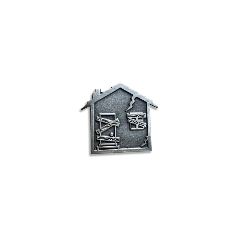 Traphouse Enamel Pin, Antique Plated Metal Pin, 1 Inch