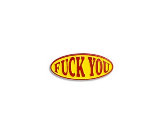 F**k You Soft Enamel Pin, 3cm, Cap Pins