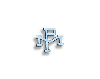 PM Emaille-Pin, Versilbert, 2,5cm