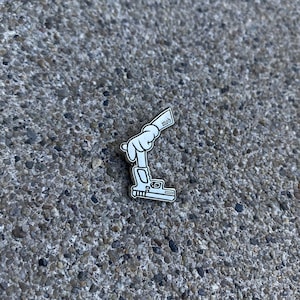 glock (silver) Soft Enamel Pin for (hats, bags, vest, jackets, beanies, lanyards, side patch etc.)