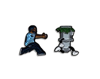 Cartoon Craig and Money Tank Enamel Pin Set, 90s Movie Pins, 1 Inch