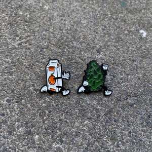 Kush&Orange Juice Soft Enamel Pin Set for (hats, bags, vest, jackets, beanies, lanyards, etc.)