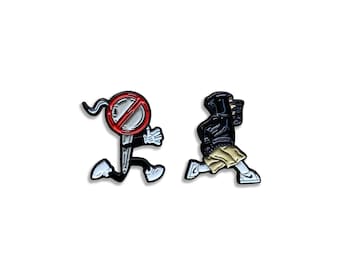 Skante-Warrior Soft Enamel Pin Set, Funny Cartoon Pins, 1 Inch
