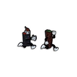 Set di spille in smalto morbido Lighter & Blunt, 1 pollice