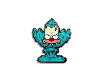 Cartoon Clown Hard Enamel Pin, 90s Nostalgic Pin, 1.25 Inch