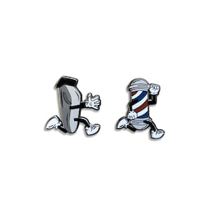 Barber Hard Enamel Pin Set, 1 Inch