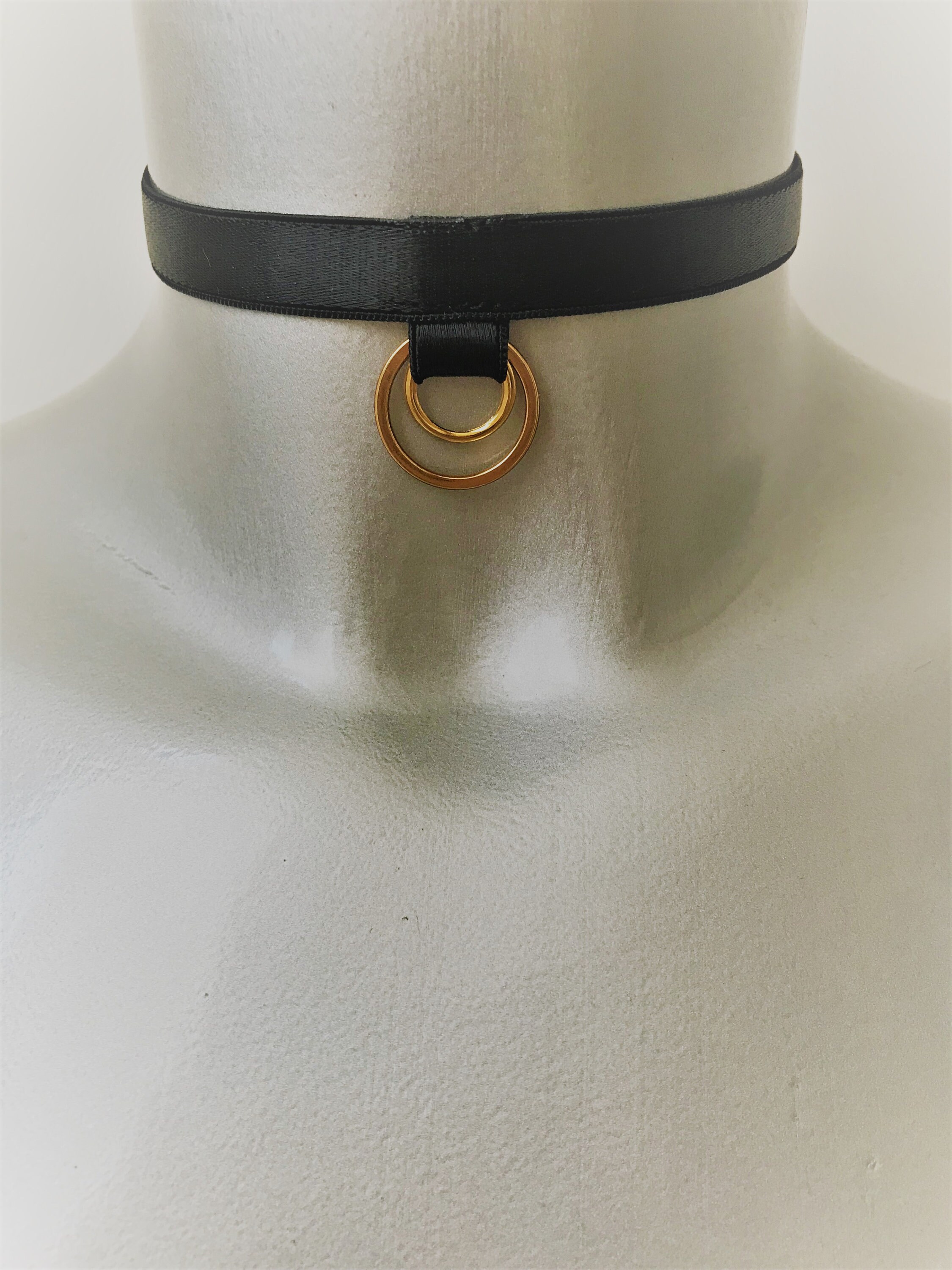 Double O Ring Classic Choker Harness Choker Necklace Etsy UK