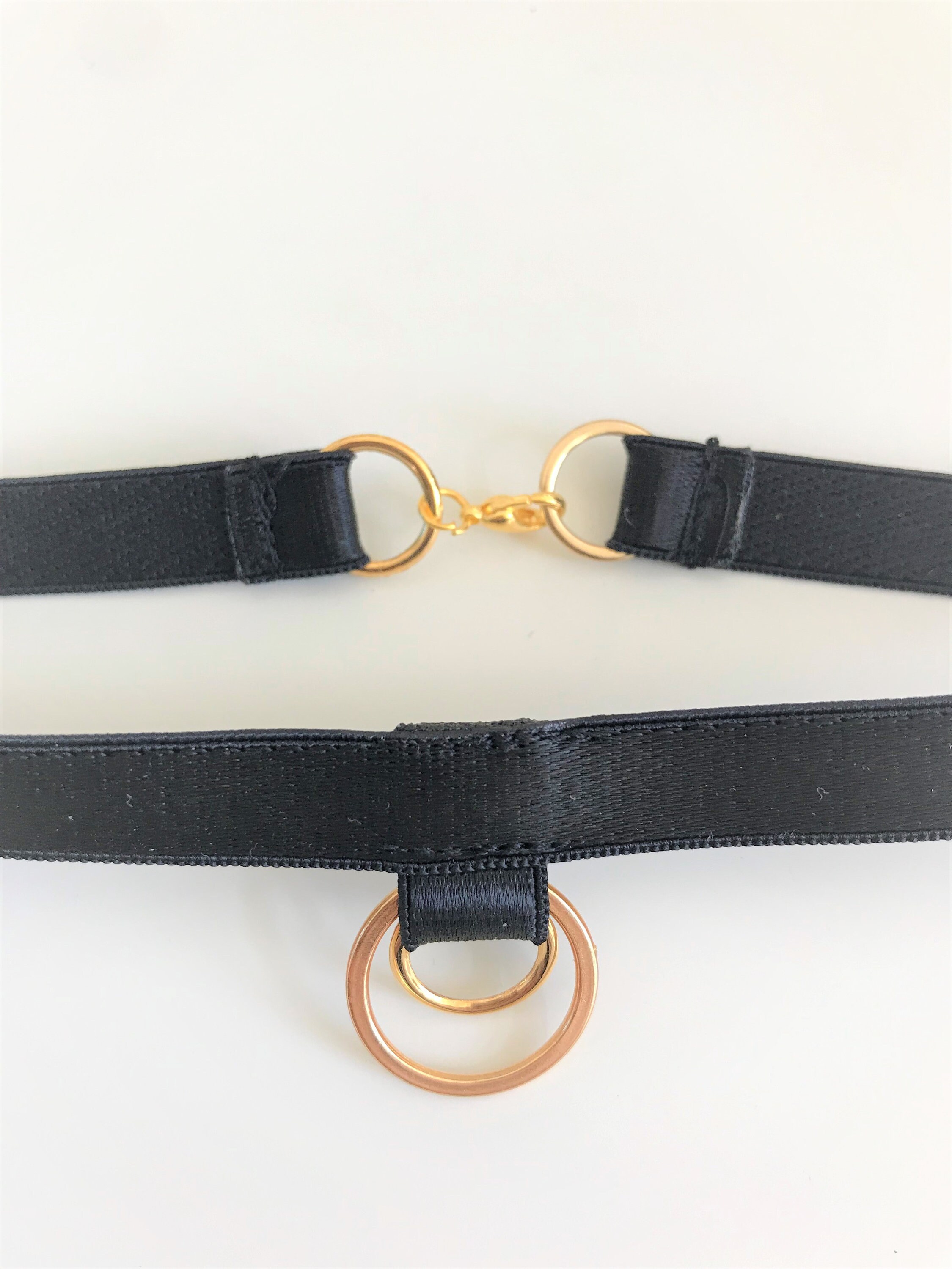 Double O Ring Classic Choker Harness Choker Necklace - Etsy UK