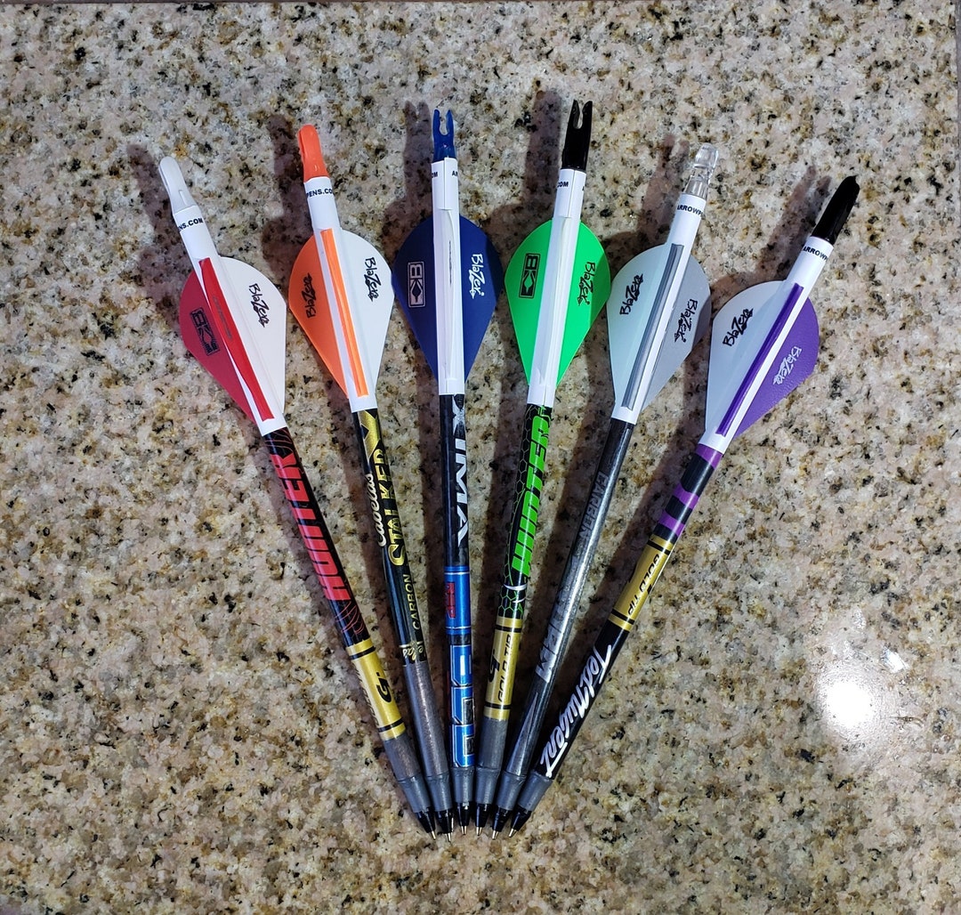 Archery Pen Made From Real Crested Carbon Arrow, Ballpoint Pen