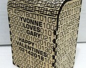 Mothers Day, Fathers Day, Wedding, Birthday, YOUR MESSAGE - Custom desk top flex top box. Lovers Box for Cards or accessories