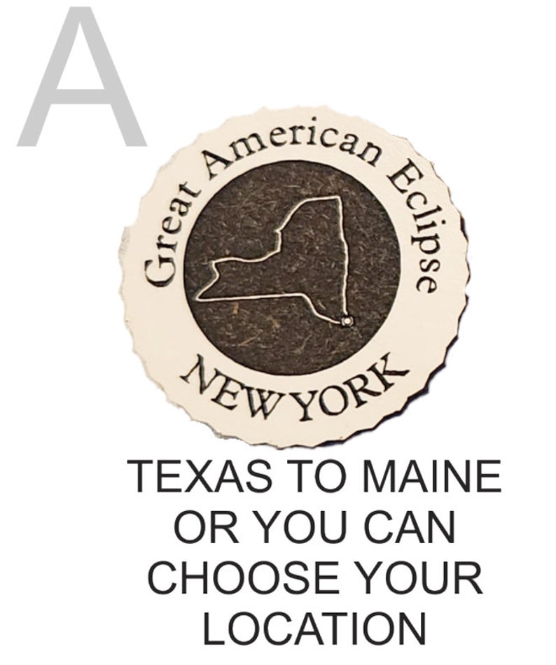 Wood Coin 2024 Souvenir I WAS MOONED on all. Funny Solar Eclipse Token Wood Coin Texas to Maine A state or B USA Path of 12 states image 4