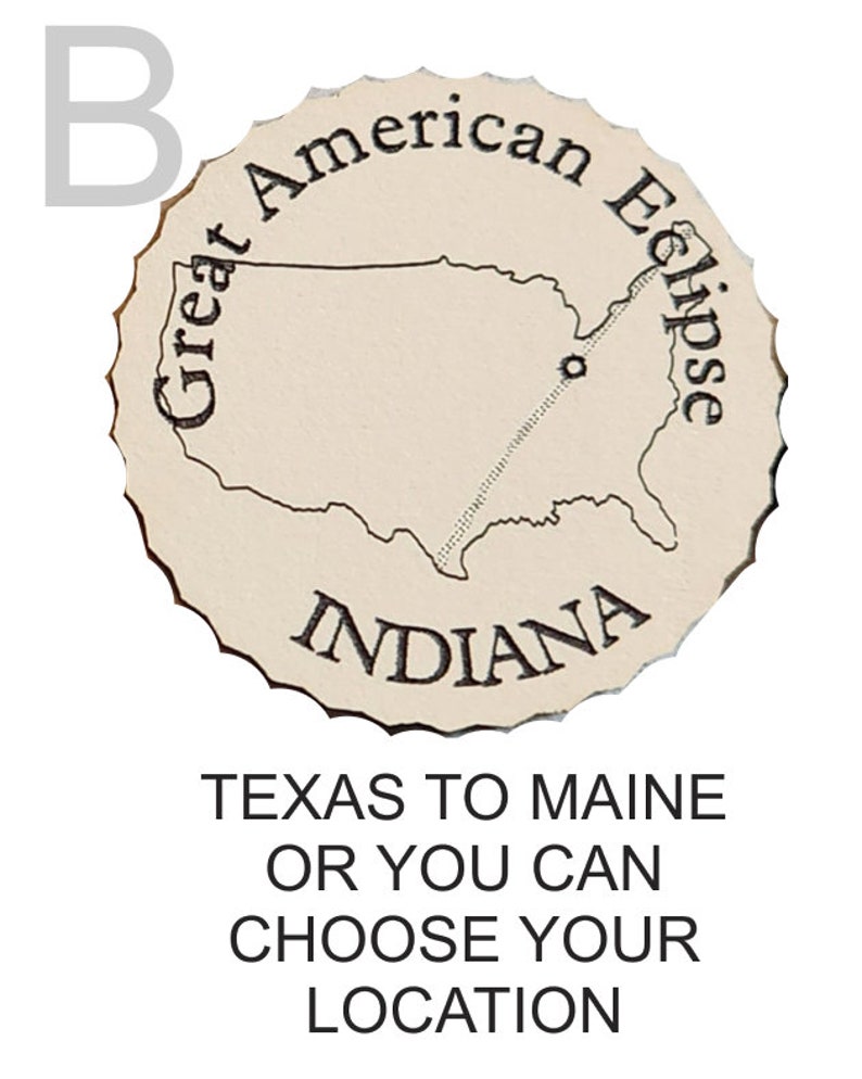 Wood Coin 2024 Souvenir I WAS MOONED on all. Funny Solar Eclipse Token Wood Coin Texas to Maine A state or B USA Path of 12 states image 5