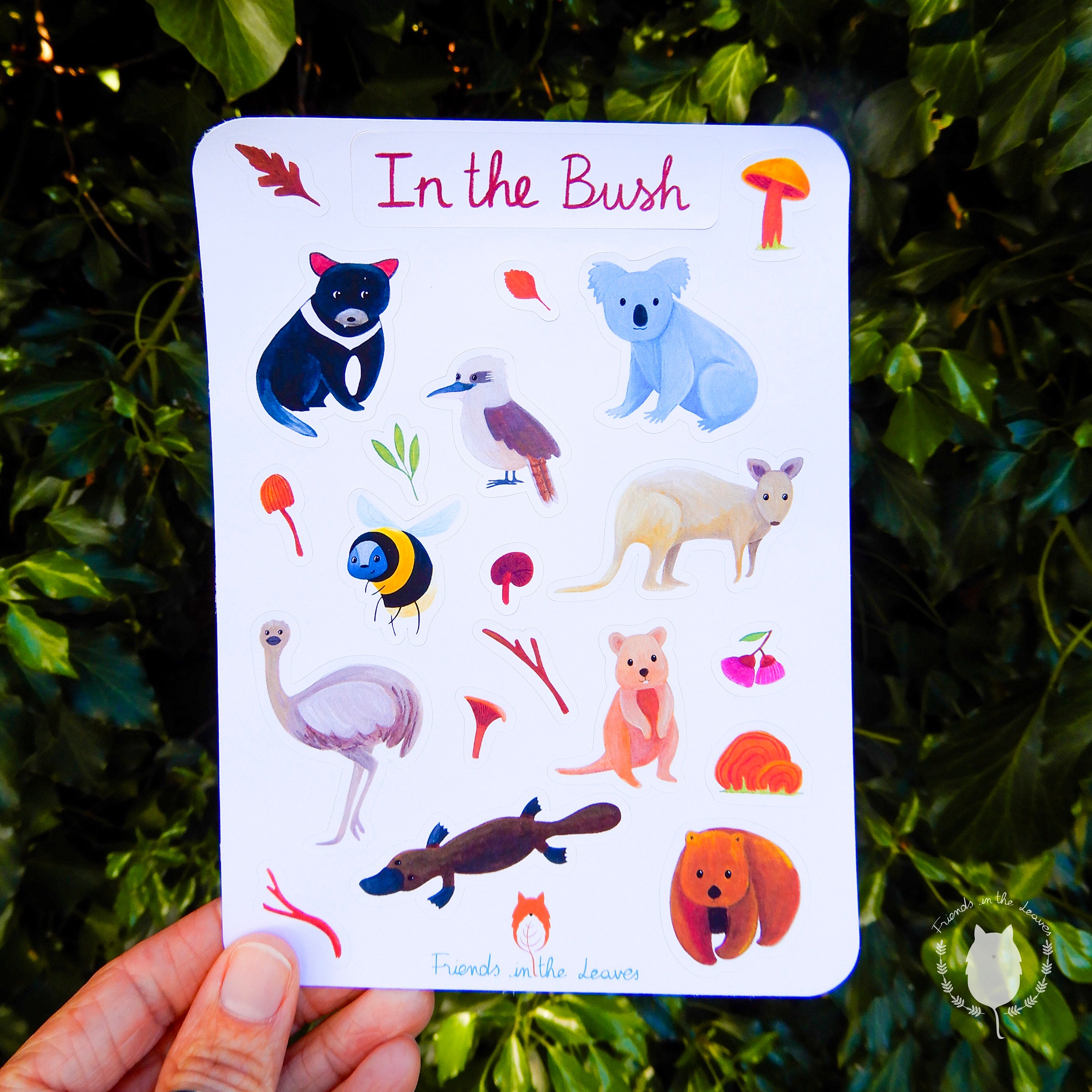 Australian animal stickers bush sticker sheets kiss cut Etsy