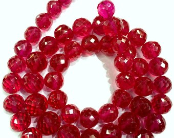 Natural Red Ruby gemstone Necklace Ruby Strand Jewelry Ruby stone Necklace Red Ruby RD Necklace Ruby Beads SKU 6142177,6142178