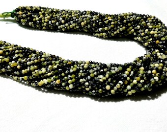 CLOSEOUT SALE! Natural Chrysoprase Faceted Rondelle Beads 2.5mm Chrysoprase Gemstone Beads Micro Cut Beads Top Quality 25 Strands Of 13"