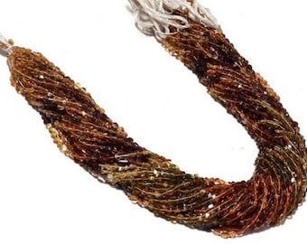 10 Strand Natural Faceted Rare Petrol Tourmaline Beads Coin Shape Beads 4mm Gemstone Beads 14 Inch Strand New Arrival