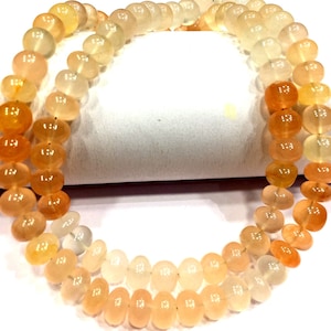 AAA QUALITY~~Natural Orange Strawberry Quartz Rondelle Beads 7.MM Smooth Polished Rondelle Beads Multi Color Shaded Rondelle Beads.
