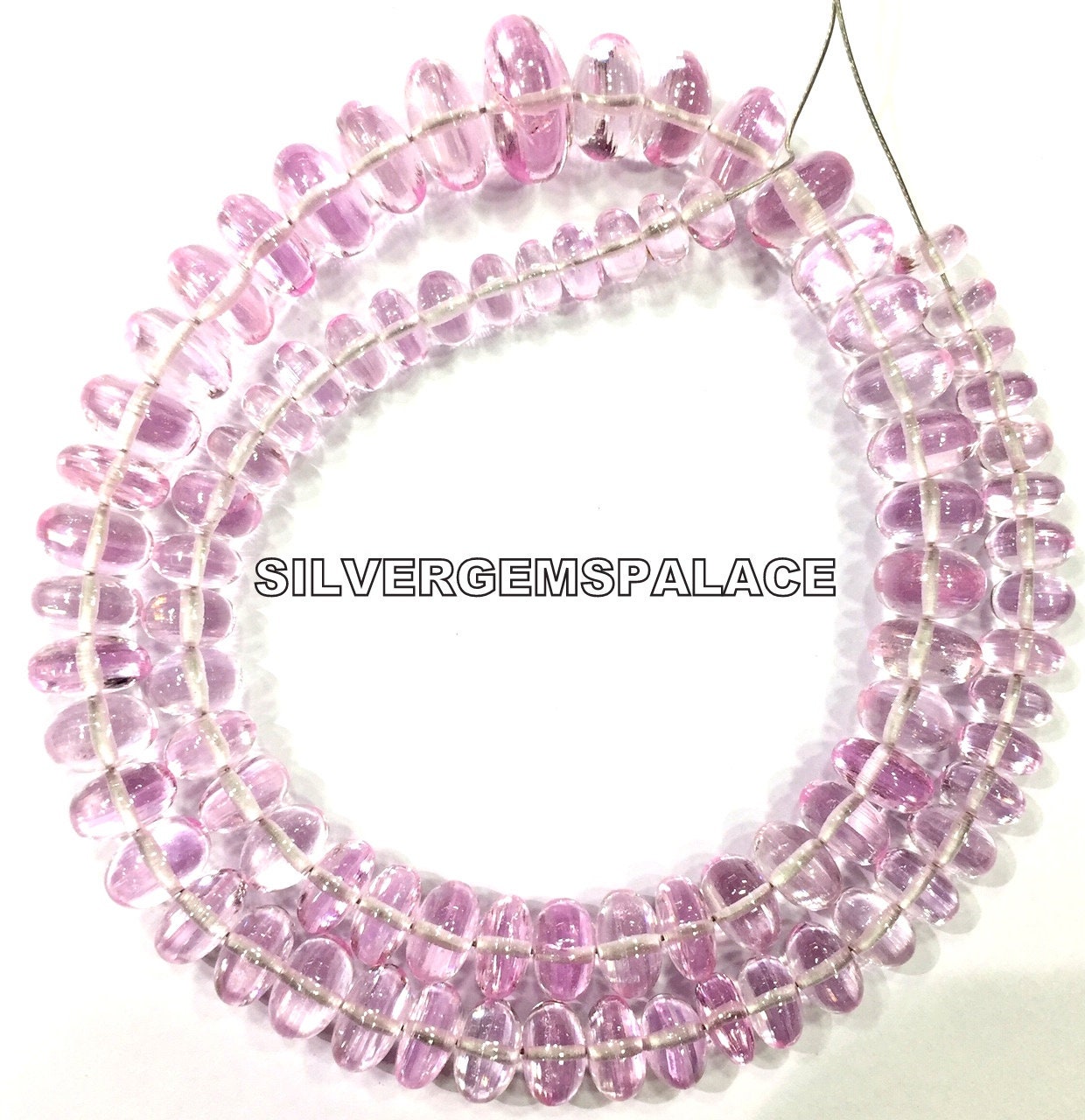 Buy Extremely Beautiful~rare Pink Sapphire Smooth Rondelle Beads