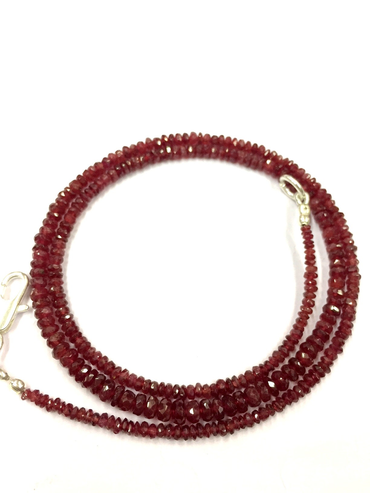 Natural Longido Ruby Faceted Rondelle Beads Ruby Faceted - Etsy