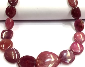 AAA Ruby Nugget Beads: Polished Gemstone Strand, 18 Inch
