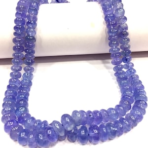 AAA QUALITY~Natural Tanzanite Rondelle Beads Great Luster Tanzanite Smooth Gemstone Beads Polished Tanzanite Beads Wholesale Beads.