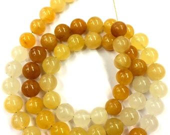 AAA QUALITY~~Very Rare Natural Yellow Sapphire Smooth Round Ball Beads Hand Polished Wonder Sapphire Round Beads Good Looking Sapphire