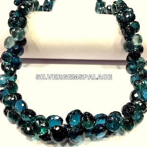 AAAA+ Rare London Topaz Faceted Onion Shape Beads Topaz Onion Briolettes London Topaz Gemstone Beads Topaz Beads Necklace Gift For Her.