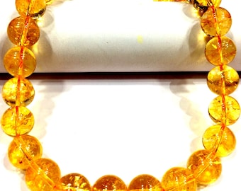 EXTREMELY RARE~~Natural Citrine Round Ball Beads Smooth Citrine Round Beads Polished Citrine Round Ball Beads Highest Quality Citrine Strand
