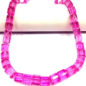 Extremt sällsynta~~rosa safir fasetterade nuggetspärlor safir långa rörpärlor pärlor SPEKTAKULÄRA rosa safir ädelstenspärlor smyckestillverkning.