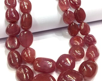 AAA QUALITY~~Natural Ruby Nuggets Shape Beads Beautiful Gorgeous Nuggets Beads Smooth Polished Ruby Nuggets Necklace Ruby Gemstone Beads.