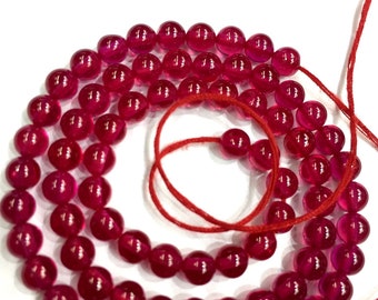 Natural 4mm Faceted Brazil Red Ruby Gemstones Loose Beads 15" W12 AAA++ 