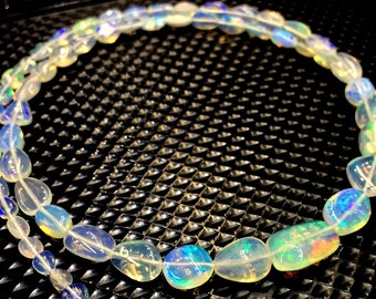 AAAA++ QUALITY~~Natural Ethiopian Opal Smooth Nuggets Beads Brilliant Green Fire Opal Nugget Shape Beads Jewelry Making Nuggets Beads.