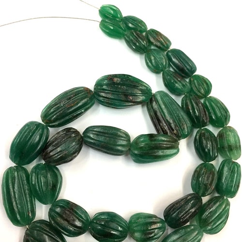 Thanksgiving shops sale-Natural Very Rare Green Emerald Carving Beads Emerald Unusual Shape-Emerald Smooth Nuggets Beads Wholesale Emerald Gems