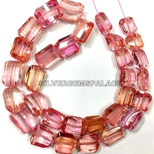 AAAA+ Rarest~Padparadscha Pink Sapphire Faceted Nuggets Beads,Pink Grapefruit Sapphire Beads Sapphire Gemstone Beads Great Cutting Beads.