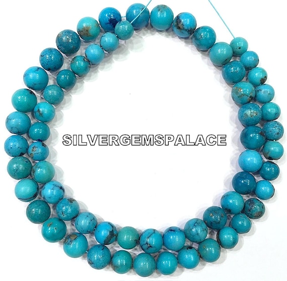 Natural Turquoise Smooth Round Ball Beads Arizona Turquoise