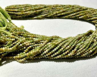 CLOSEOUT SALE! Natural Chrysoprase Faceted Rondelle Beads 2mm Chrysoprase Gemstone Beads Micro Cut Beads Top Quality 25 Strands Of 13"
