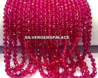 CRYSTAL BEAD NECKLACE 3 MM SPARKLED PINK CRYSTAL BEAD NECKLACE 3 MM SPARKLED PINK