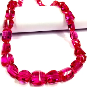 AAAA++ QUALITY~~Extremely Beautiful~~Pink Spinel Faceted Nuggets Beads Full Sparkling Juicy Pink Color Nuggets Spinel Gemstone Beads.