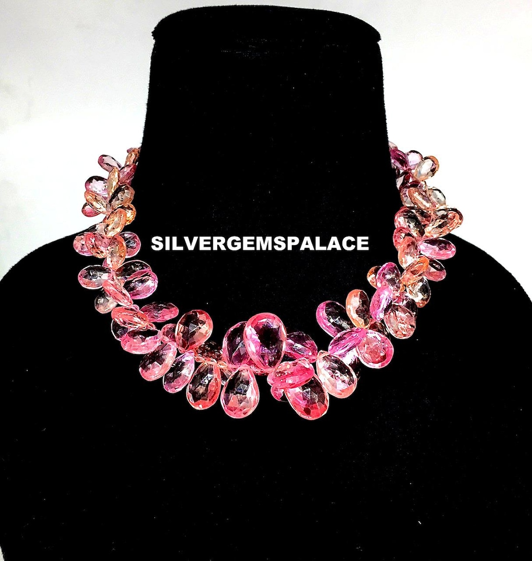 Pendentif Saphir Pierre Précieuse Naturelle - Saphir Padparadscha AAA Radiant 10x8 Mm - Couleur Pêche Rare Saphir Padparadscha Naturel Radiant 10x8mm AAA
