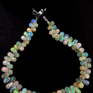 Natural Ethiopian Opal Faceted Teardrop Beads Wello Opal Teardrop Opal Briolettes Wholesale Opal Beads Jewelry Making Opal Top Fire Quality
