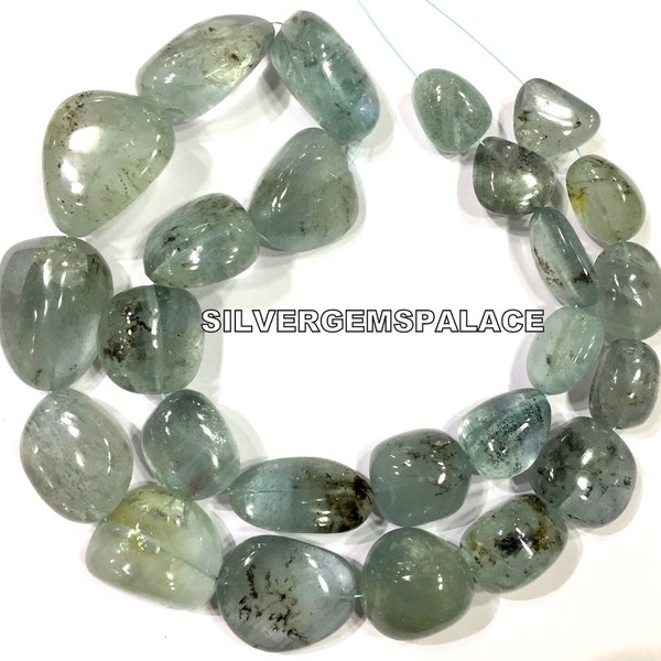 Aquamarine Smooth Nuggets Beads Aquamarine Gemstone Beads Polished Nuggets Beads Great Luster Aquamarine Beads Jewelry Making Nuggets Beads.