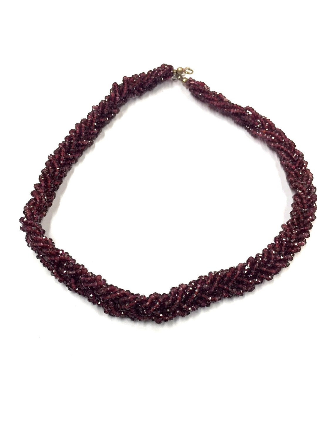 COLLANA ORO GIALLO, 18K, SFERE DI GRANATO ROSSO DA 4 MM, LUNGHEZZA 40- – Gioielleria - Foto 3