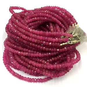 16 Inches Strand Beautiful Israel Cutting Beads Pink Jade Faceted Rondelle Beads 4.5mm Gemstone Beads