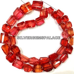 AAAA+ Rarest~Padparadscha Sapphire Faceted Nuggets Beads, Juicy Orange Beads,Sapphire Gemstone Beads.Jewelry Making Beads,Sparkling Beads,