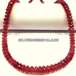 AAA+ Natural Pink Sapphire Faceted Rondelle Beads Pink Sapphire Gemstone Beads Sapphire Beads Strand Genuine Sapphire Wholesale Sapphire.