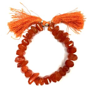 Natural Stone Carnelian Faceted Nugget Beads 10mm Gemstone Beads 8&quot; Strand